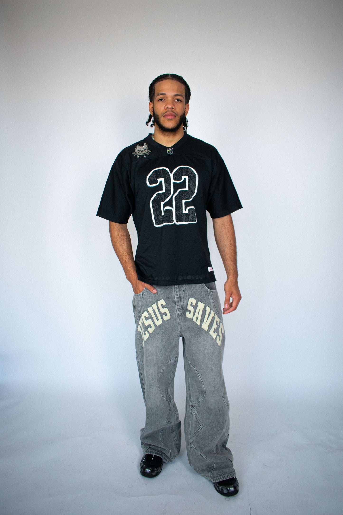 Gray "JS" Jeans