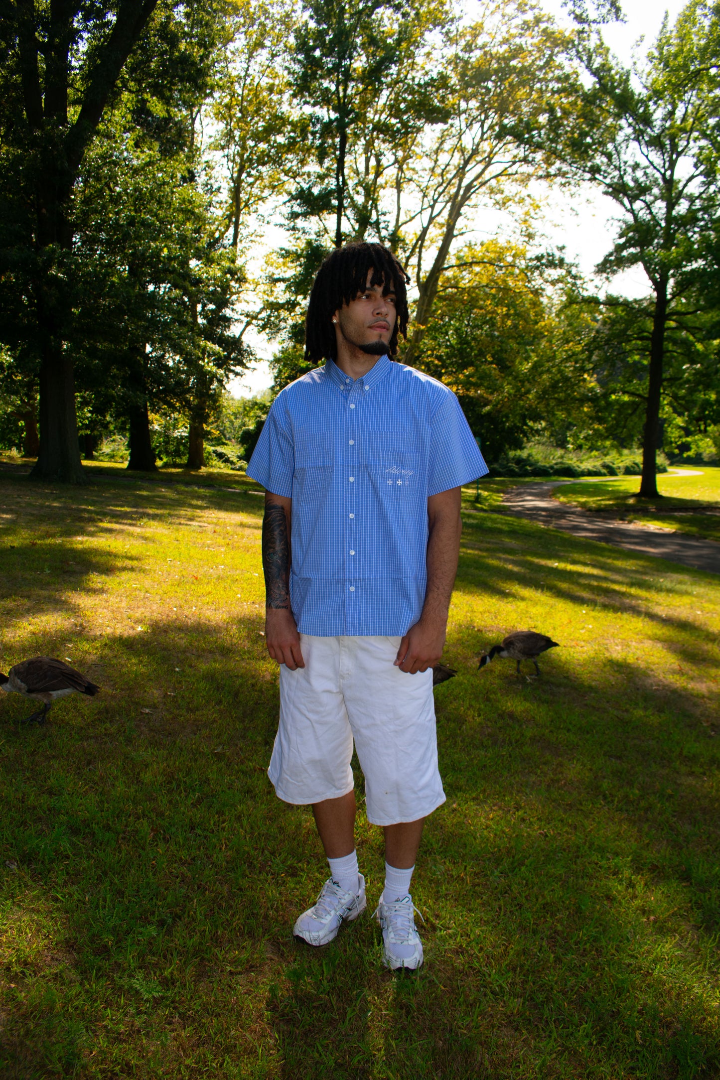 Blue Button Up