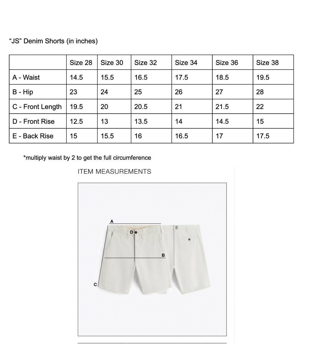 "JS" Denim Shorts
