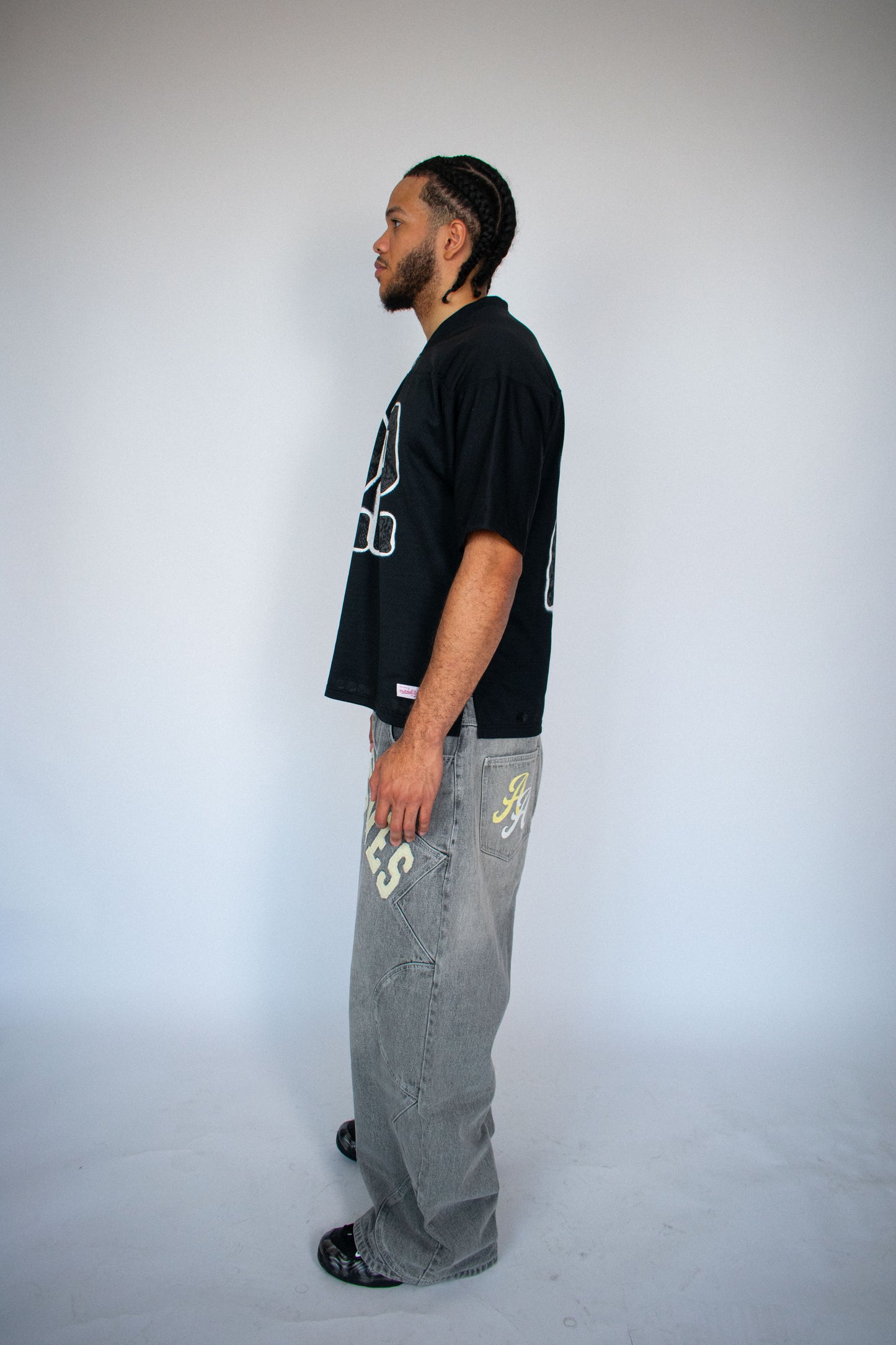 Gray "JS" Jeans