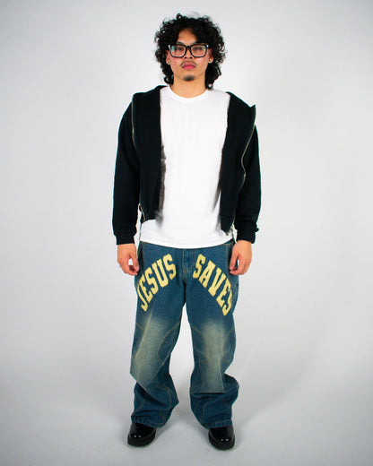 Washed Blue "JS" Jeans