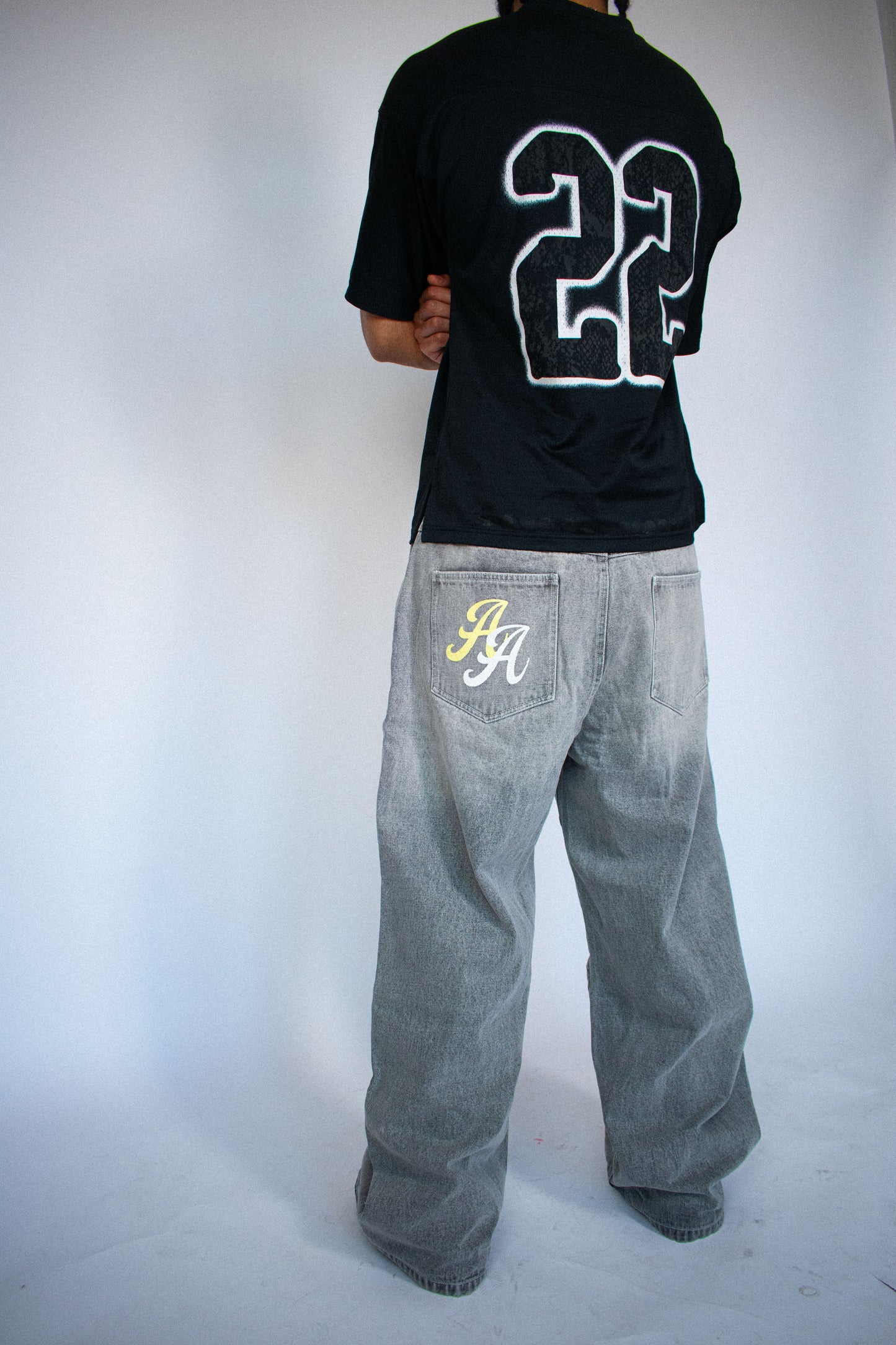 Gray "JS" Jeans