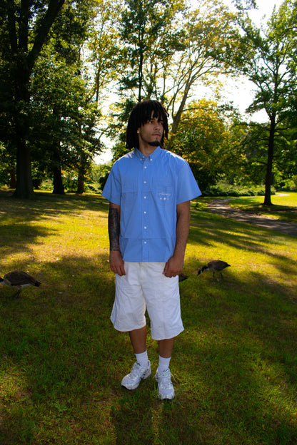 Blue Button Up