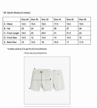 "JS" Denim Shorts