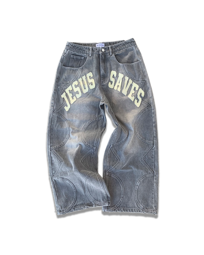 Gray "JS" Jeans