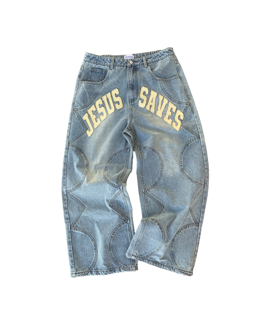 Blue "JS" Jeans