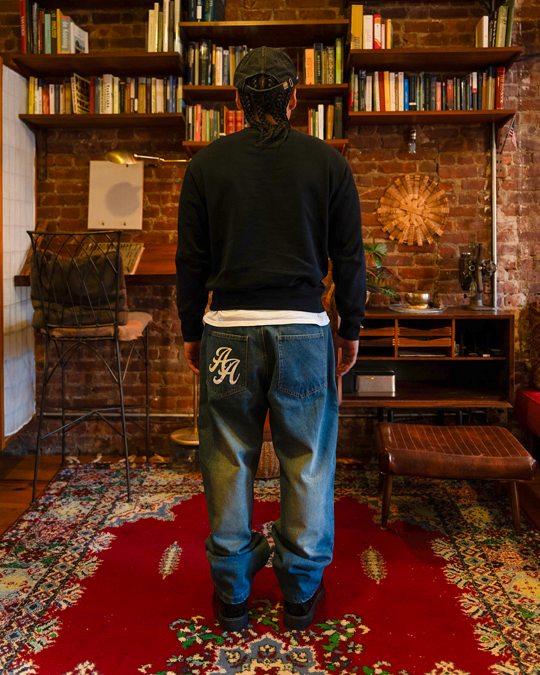 Washed Blue "JS" Jeans