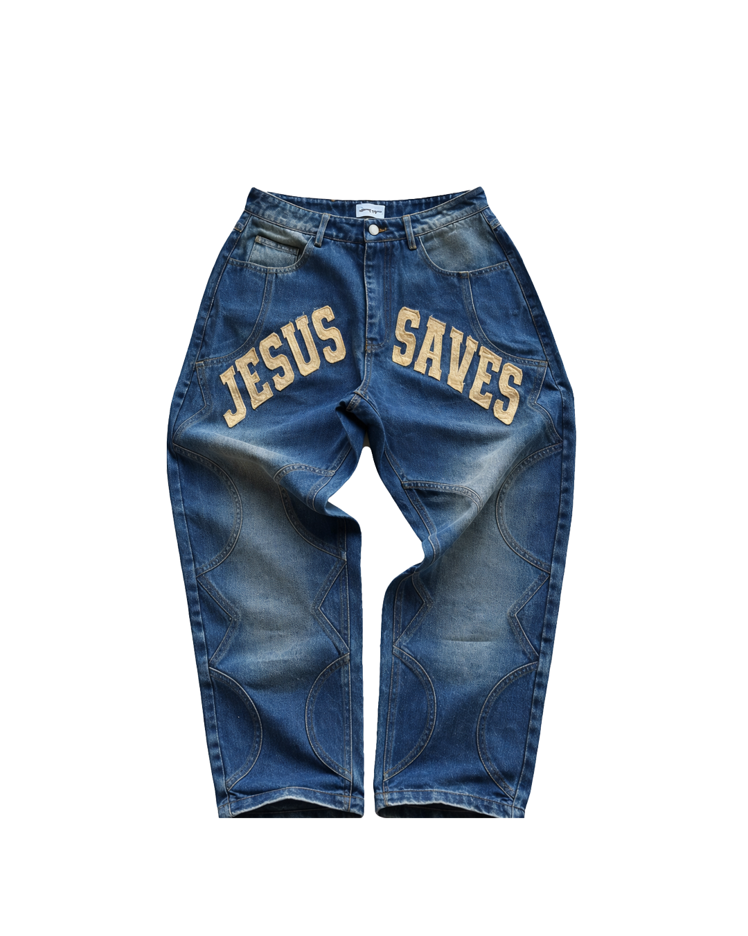 Washed Blue "JS" Jeans